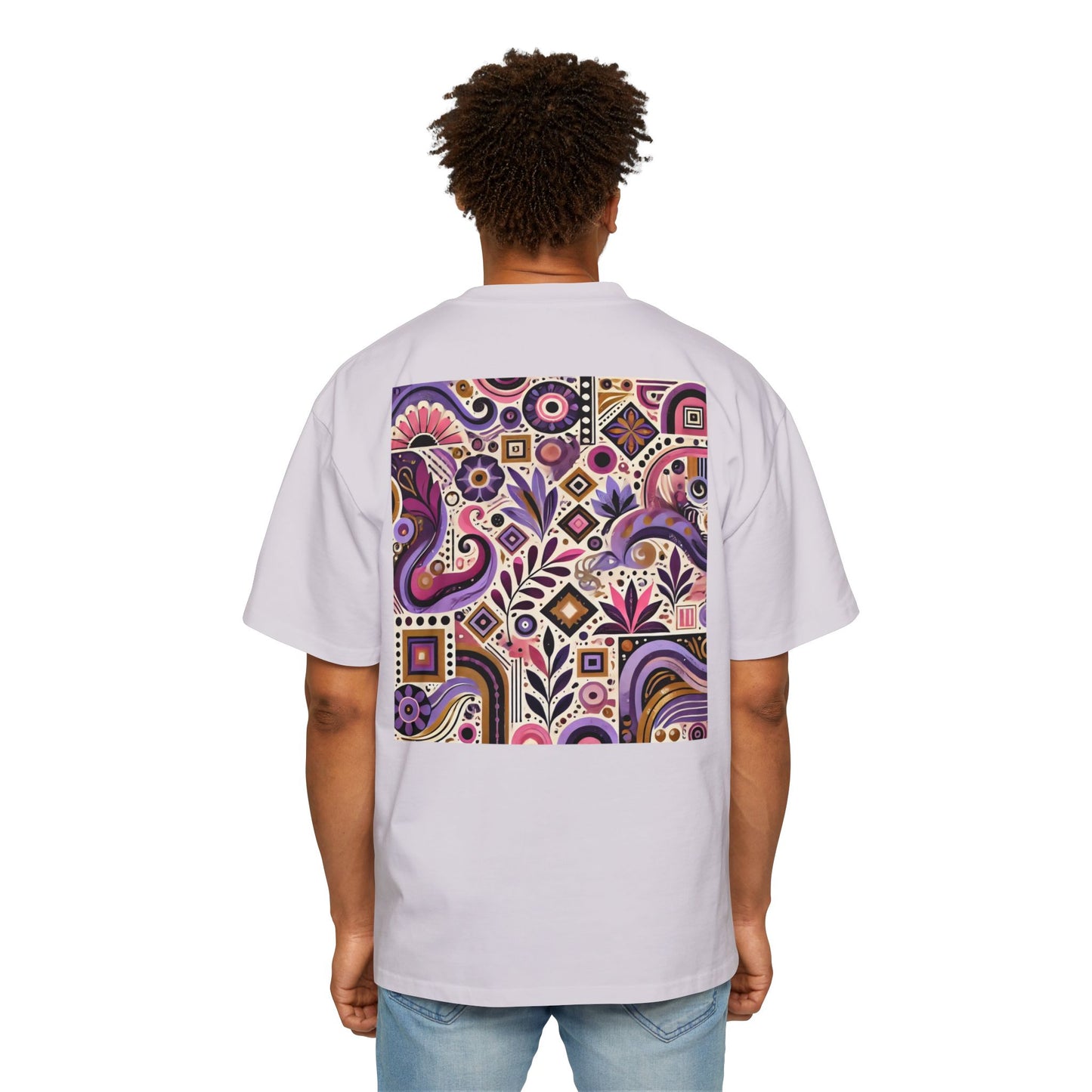 Men's Oversized Tee - pink cotton