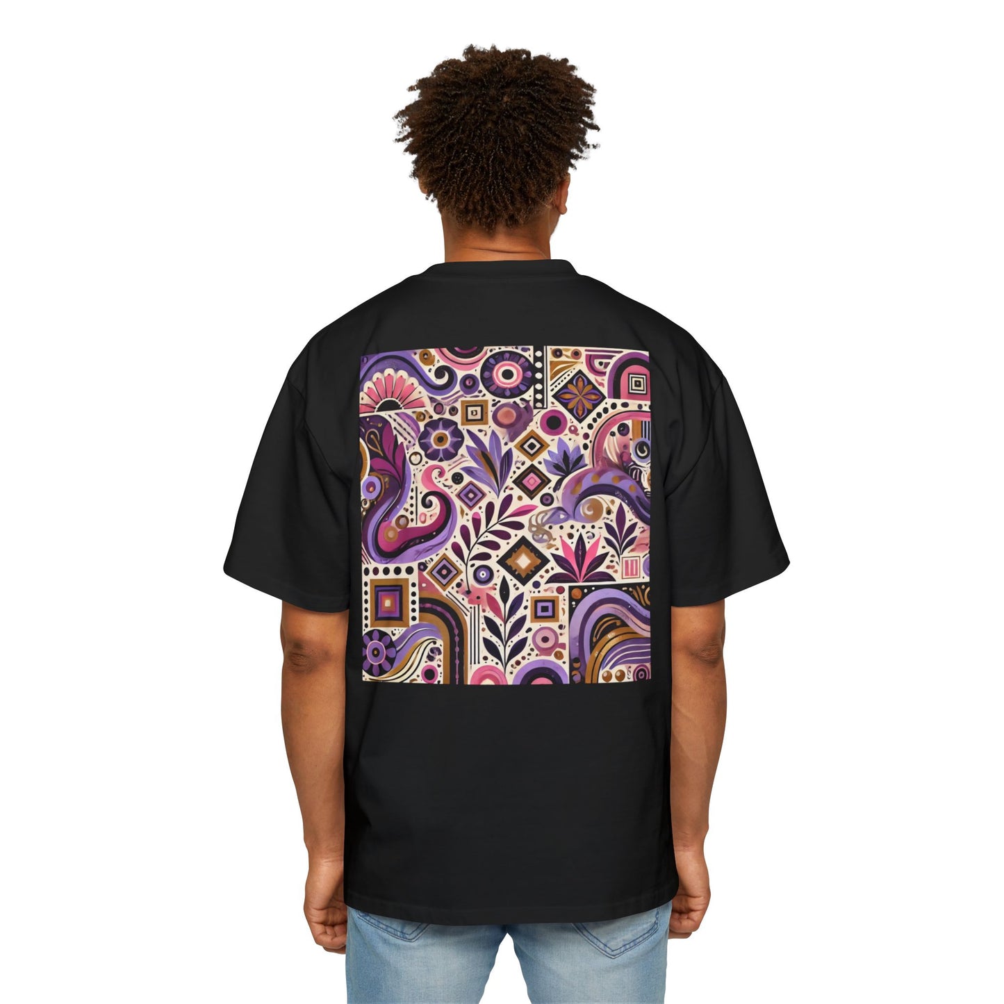 Men's Oversized Tee - pink cotton